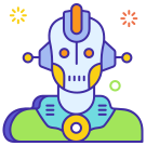 AI chat interface with conversation bubbles and modern messaging design